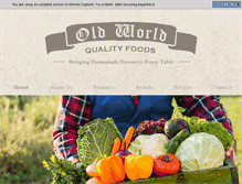 Tablet Screenshot of oldworldqualityfoods.com